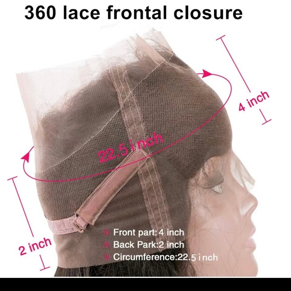 Raw Top Quality Virgin Human Hair 16” 360 Lace Frontal - Picture 12 of 13